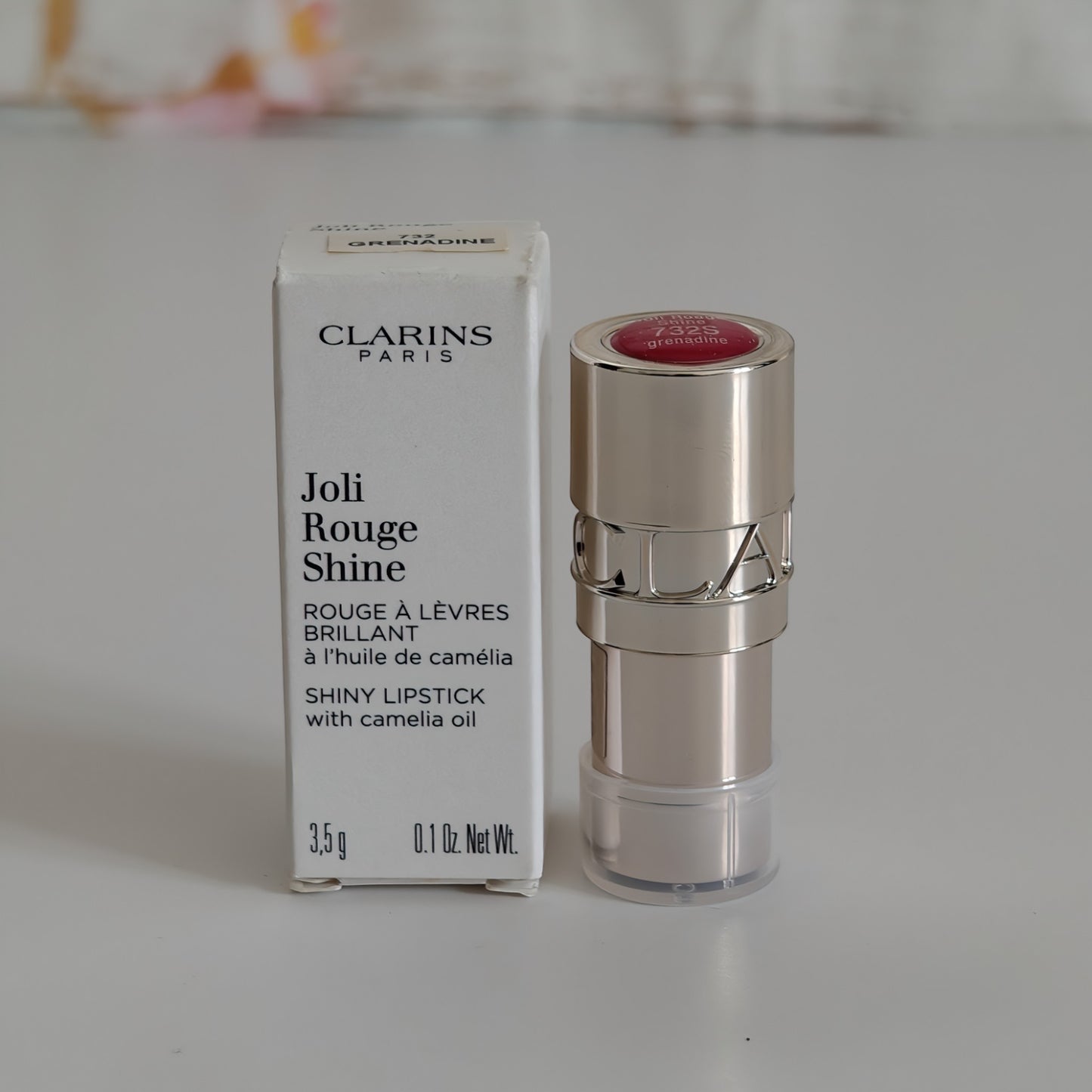 Joli Rouge Shine - 732 Grenadine - Moisturizing and Shiny Lipstick