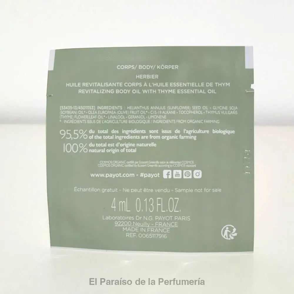 Herbier Huile Corps Revitalisante - Aceite Corporal Revitalizante - aceite corporal