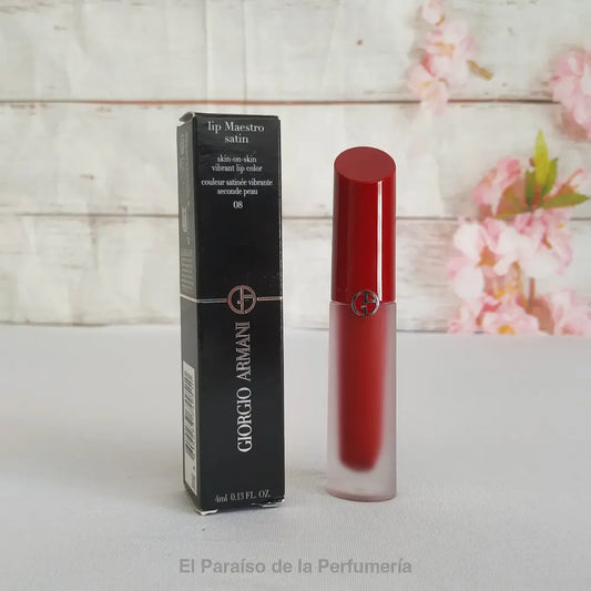 Lip Maestro Satin 08 Rooftop Party - Barra de labios satinada de larga duración - Barra de labios