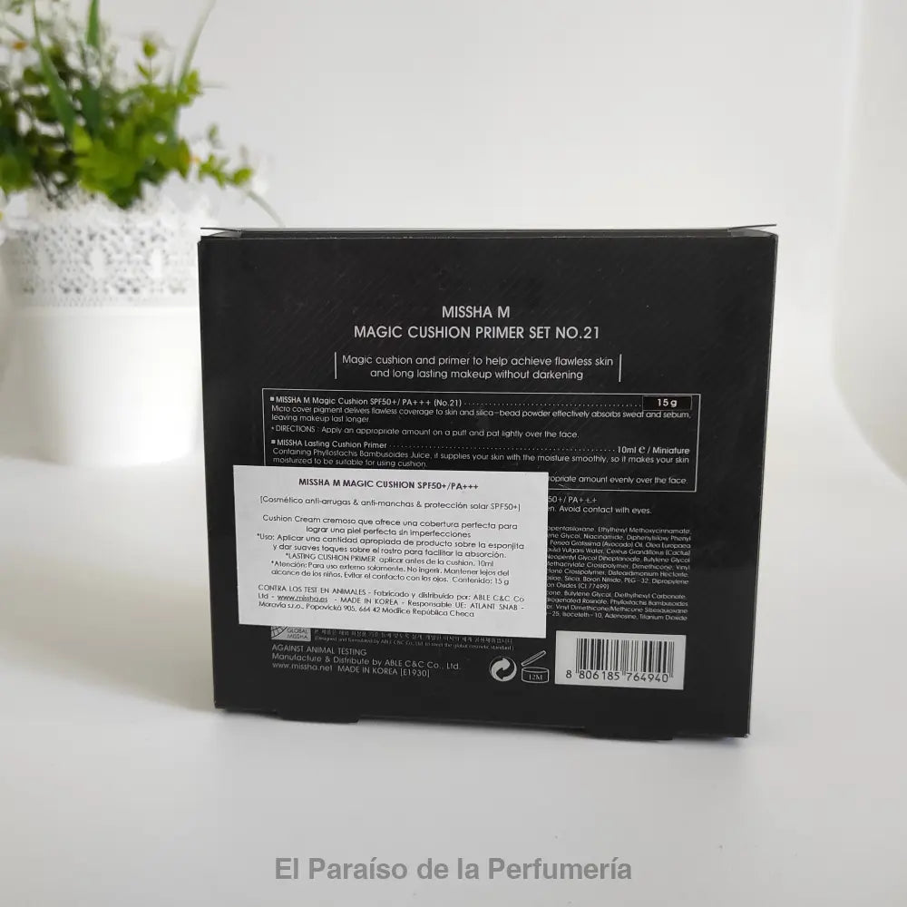 M Magic Cushion Set Nº 21: Base de Maquillaje y Primer - Cobertura Perfecta y Duradera - base de maquillaje