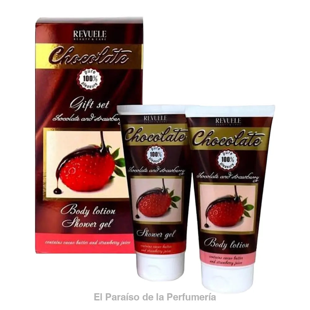REVUELE Pack Fresas y Chocolate Gel + Bodymilk 200 ml - bodymilk