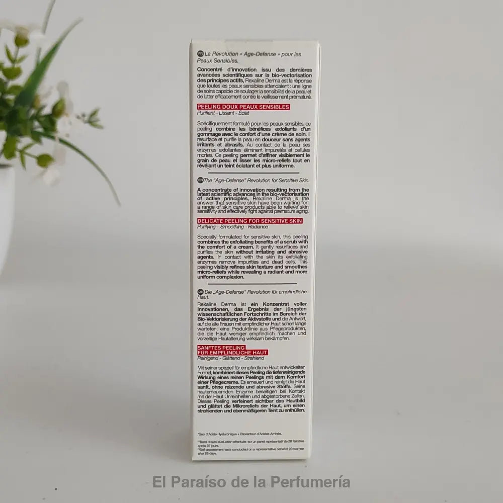 REXALINE Derma Delicate Peeling Exfoliante Suave 30ml - mascarilla facial