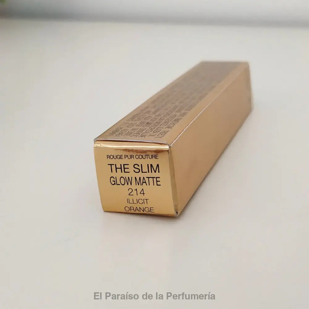 Rouge Pur Couture The Slim Glow Matte - 214 Illicit Orange - Barra de Labios - Barra de labios
