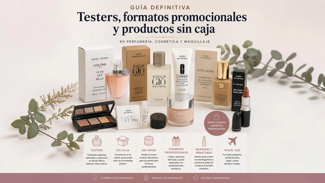 Guia sobre testers, formatos promocionales y productos sin caja | El Paraíso de la Perfumería
