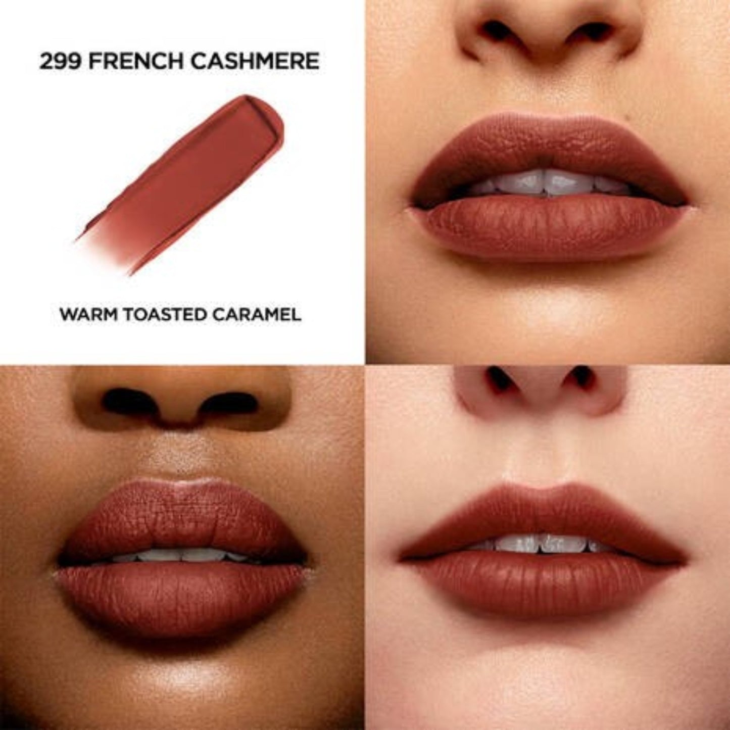 L'Absolu Rouge Intimatte 299 French Cashmere: Barra de labios mate sedosa (Punta Dañada)