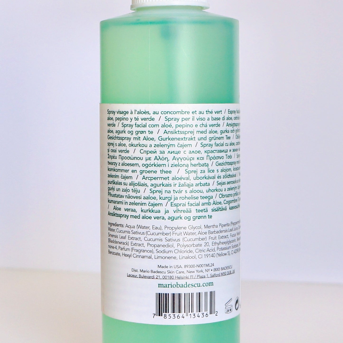 Facial Spray with Aloe, Cucumber and Green Tea - Bruma Facial Tonificante