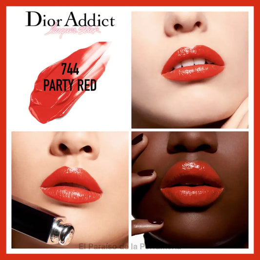 Addict Lacquer Stick - 744 Party Red - Barra de Labios - Barra de labios