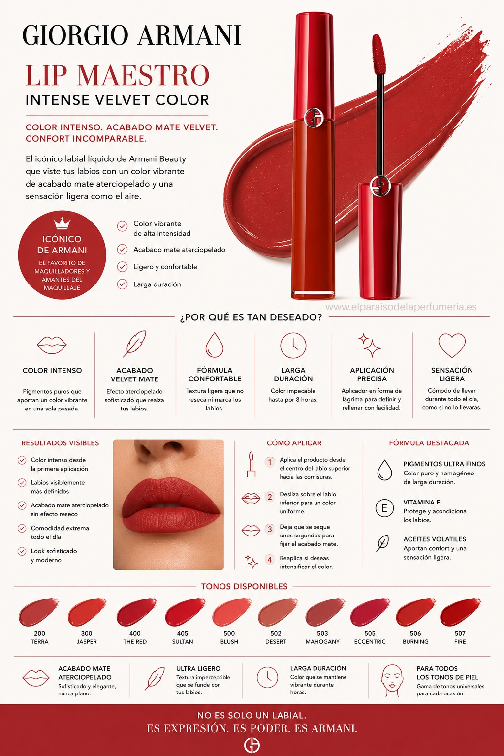 Lip Maestro 405 Sultán - Barra de labios mate de alta pigmentación