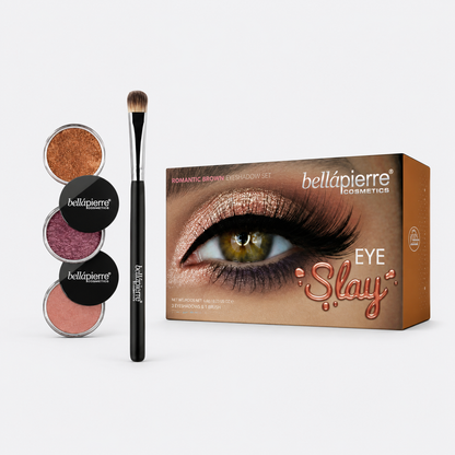 Bellapierre Eye Slay Romantic Browns: Kit De Pigmentos Cosmeticos