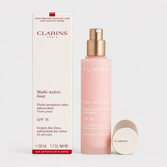 Clarins Multi-active Jour Fluido Spf15 50 ml: Hidratación y Protección