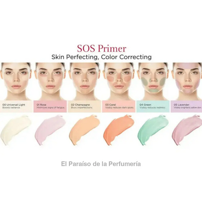 SOS Primer - 03 Coral - Minimiza Manchas y Unifica el Tono de Piel 1 ml - base de maquillaje