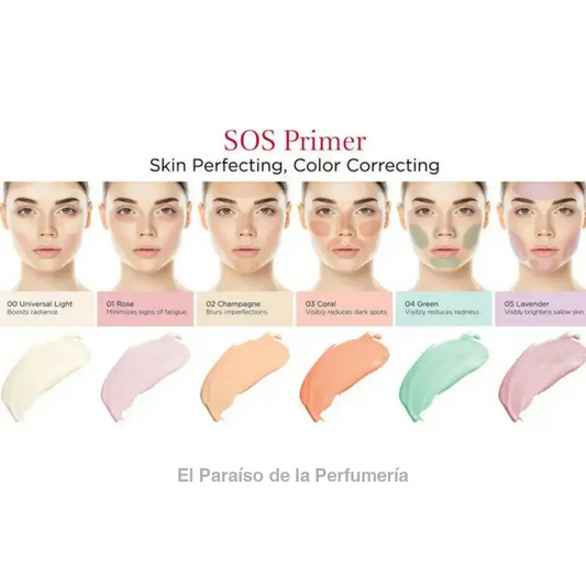 SOS Primer - 03 Coral - Minimiza Manchas y Unifica el Tono de Piel 1 ml - base de maquillaje
