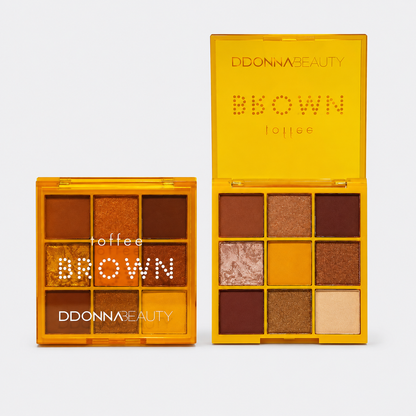 Paleta de Sombras de Ojos Toffee Brown: 9 Tonos Cálidos y Versátiles