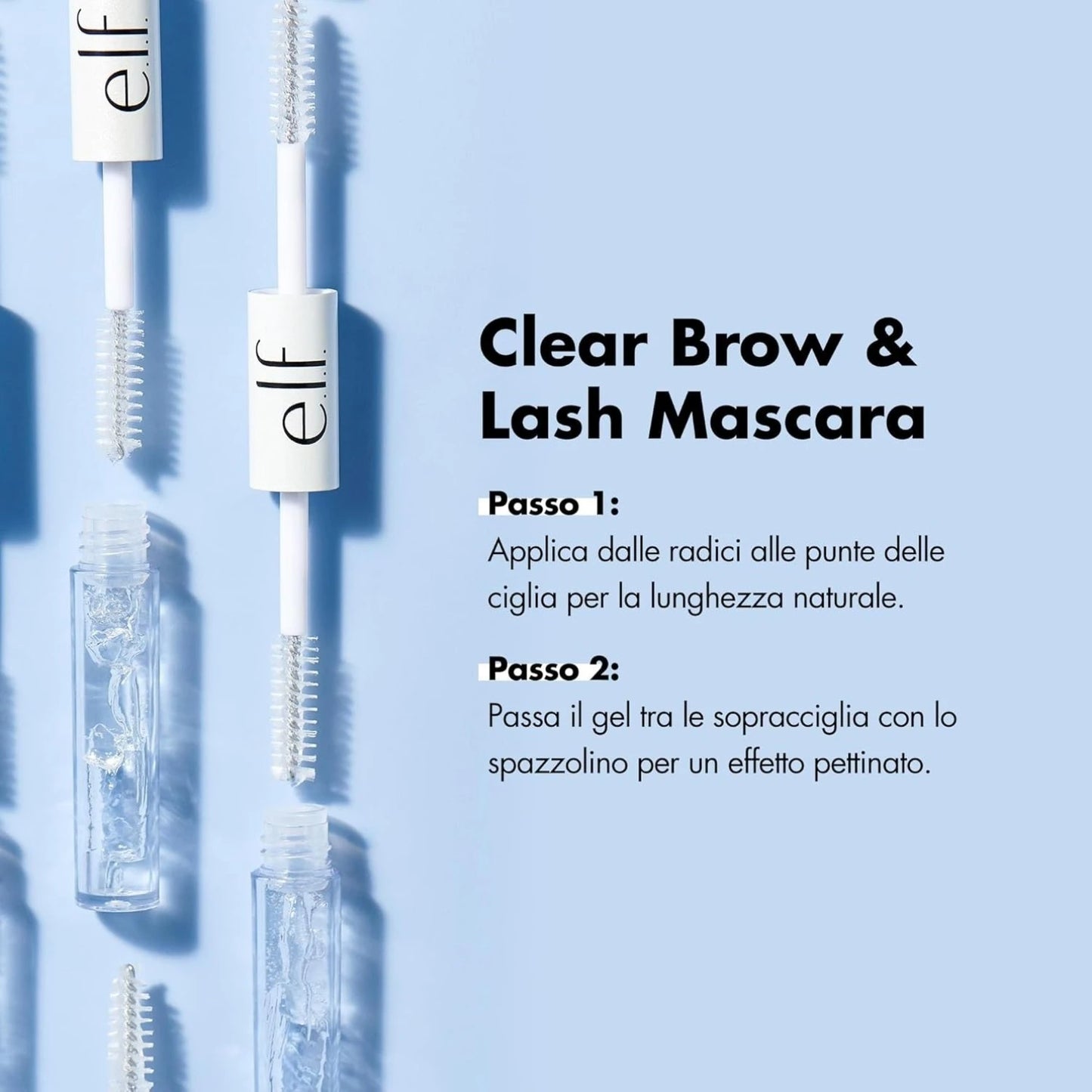 e.l.f. Clear Brow & Lash Mascara  Gel para Cejas y Pestañas Transparente