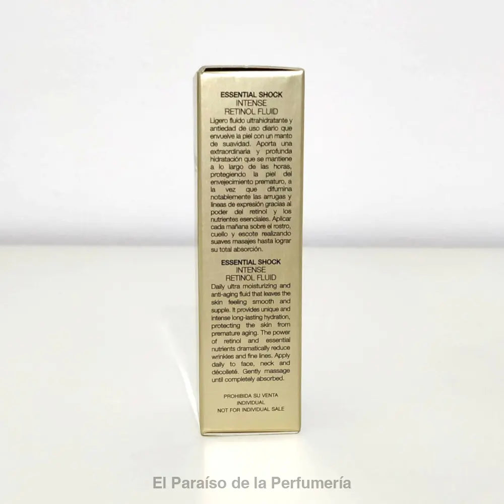 Essential Shock - Intense Retinol Fluid - Velo hidratante antiedad con vitamina A - Crema facial