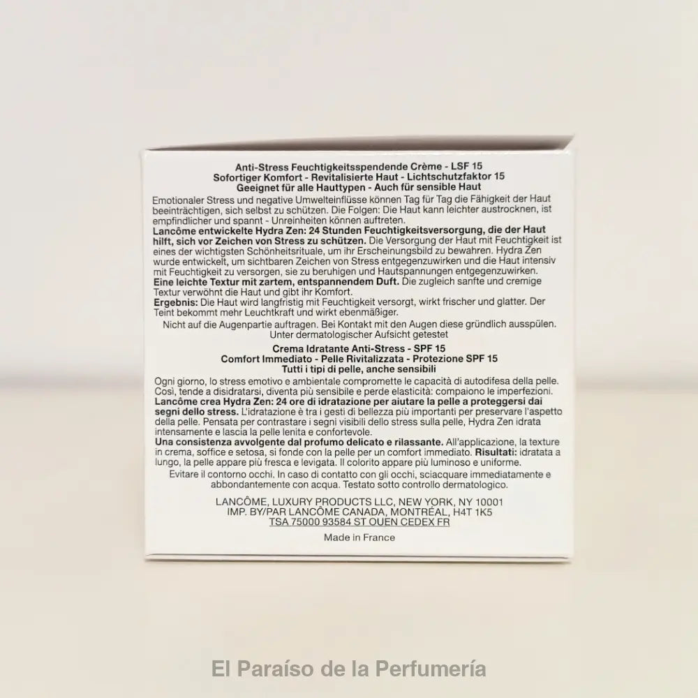 Hydra Zen Anti-Stress Moisturising Cream SPF15 - Crema Calmante e Hidratante (SIN PRECINTO EXTERIOR) Crema facial