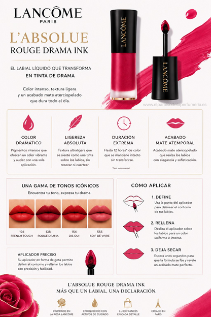 Lancôme L'Absolu Rouge Drama Ink - Labial Líquido