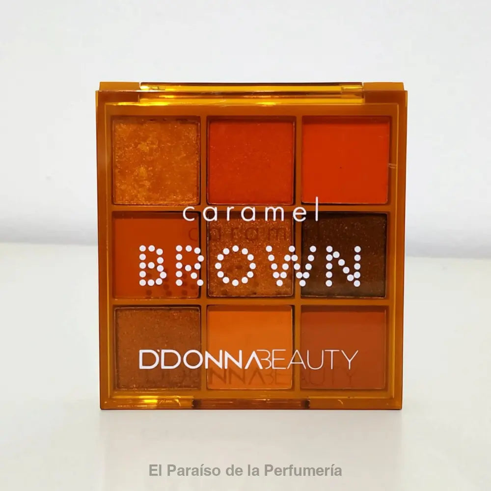 Paleta de 9 Sombras de Ojos Caramel Brown Ddonna - Ojos Ahumados Naturales y Glamorosos - Sombra de ojos