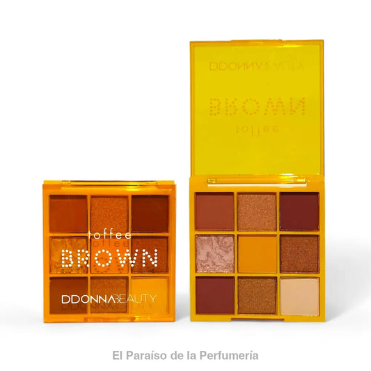 Paleta de Sombras de Ojos Toffee Brown: 9 Tonos Cálidos y Versátiles - Sombra de ojos