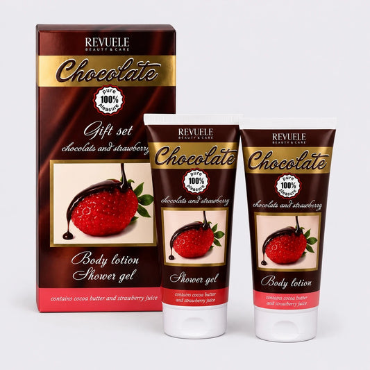 REVUELE Pack Fresas y Chocolate Gel + Bodymilk 200 ml