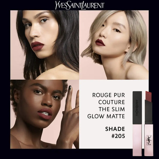 Rouge Pur Couture The Slim Glow Matte - 205 Secret Rosewood - Barra de Labios - Barra de labios
